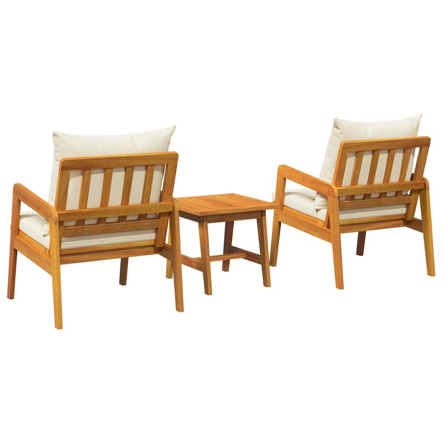 Bistro Set 3 pcs Brown Solid Acacia Wood