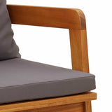Garden Chair with Cushion 2 Piece Oil Natural 65 x 59,5 x 72 cm