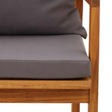 Garden Chair with Cushion 2 Piece Oil Natural 65 x 59,5 x 72 cm - Extra Image