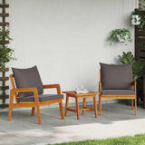 Garden Chair with Cushion 2 Piece Oil Natural 65 x 59,5 x 72 cm