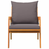 Garden Chair with Cushion 2 Piece Oil Natural 65 x 59,5 x 72 cm