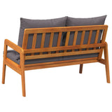 Garden Bench Oil Natural 115 x 65 x 71 cm Solid Acacia Wood - Top-Down View