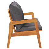 Garden Bench Oil Natural 115 x 65 x 71 cm Solid Acacia Wood - Rear View