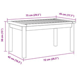 Coffee Table Brown Solid Acacia wood - Extra Image