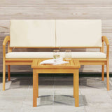 Side Table Oil Natural Solid Acacia Wood - Top-Down View