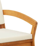 Garden Bench with Cushion Oil Natural Solid Acacia Wood