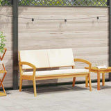 Garden Bench with Cushion Oil Natural Solid Acacia Wood