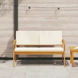 Garden Bench with Cushion Oil Natural Solid Acacia Wood