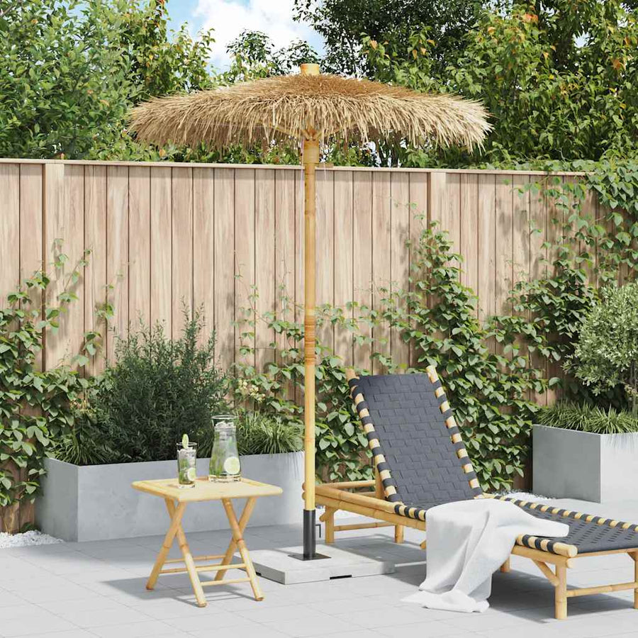 Tiki Umbrella with Banana Leaf Canopy 150 cm Bamboo