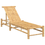 Sun Lounger 55x199x30 cm Bamboo - Front View