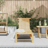 Sun Lounger 55x199x30 cm Bamboo - Side View