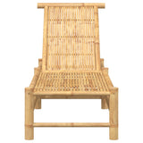 Sun Lounger 55x199x30 cm Bamboo - Top-Down View