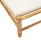Sun Lounger with Cushions 55x199x30 cm Bamboo