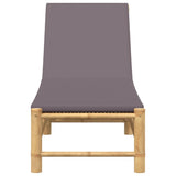 Sun Lounger with Cushions 55x199x30 cm Bamboo
