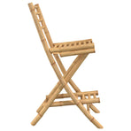 Outdoor Bar Stools with Footrests 2 pcs Foldable Bamboo