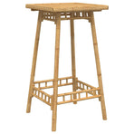 Outdoor Bar Table Square 55x55x100 cm Bamboo