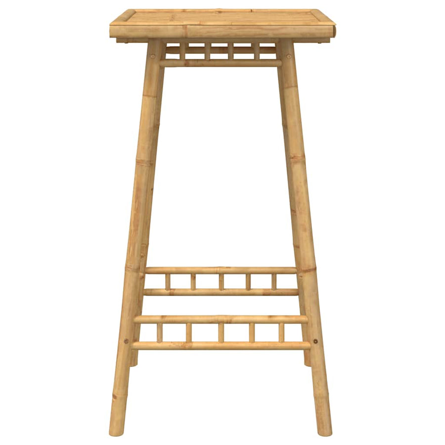 Outdoor Bar Table Square 55x55x100 cm Bamboo