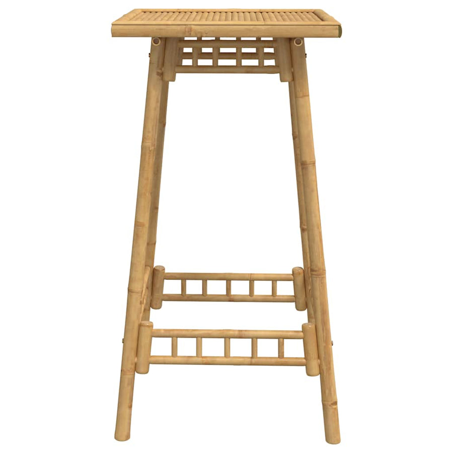Outdoor Bar Table Square 55x55x100 cm Bamboo