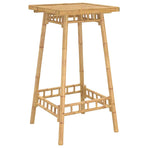 Outdoor Bar Table Square 55x55x100 cm Bamboo
