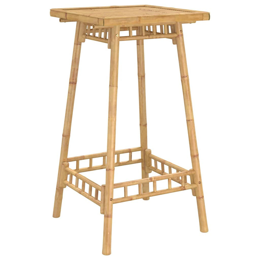 Outdoor Bar Table Square 55x55x100 cm Bamboo