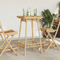Outdoor Bar Table Square 55x55x100 cm Bamboo