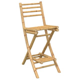 3 Piece Outdoor Bar Set Foldable Bamboo - 45-Degree Angle