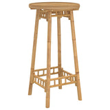 3 Piece Outdoor Bar Set Foldable Bamboo - Rear View