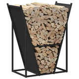 Firewood Rack Black 69.5x35x81 cm Cold-rolled steel - Top-Down View