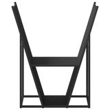 Firewood Rack Black 69.5x35x81 cm Cold-rolled steel - 45-Degree Angle