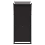 Firewood Rack Black 69.5x35x81 cm Cold-rolled steel - Rear View