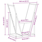 Firewood Rack Black 69.5x35x81 cm Cold-rolled steel - Extra Image