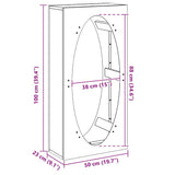 Firewood Rack Black 50x23x100 cm Cold-rolled steel - Extra Image