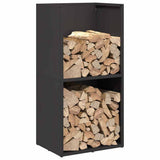 Firewood Rack Black 40x30x80 cm Cold-rolled steel