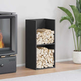 Firewood Rack Black 40x30x80 cm Cold-rolled steel