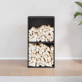 Firewood Rack Black 40x30x75 cm Cold-rolled steel - Side View