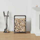 Firewood Rack Black 44x28x65 cm Cold-rolled steel