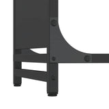 Firewood Rack Black 44x28x65 cm Cold-rolled steel - Low Angle