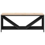 Firewood Rack with Wooden Top Black 100.5x35.5x40 cm