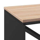 Firewood Rack with Wooden Top Black 100.5x35.5x40 cm - Low Angle