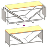 Firewood Rack with Wooden Top Black 100.5x35.5x40 cm - Extra Image