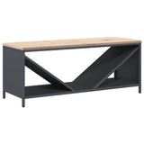 Firewood Rack with Wooden Top Anthracite 100.5x35.5x40 cm - Front View