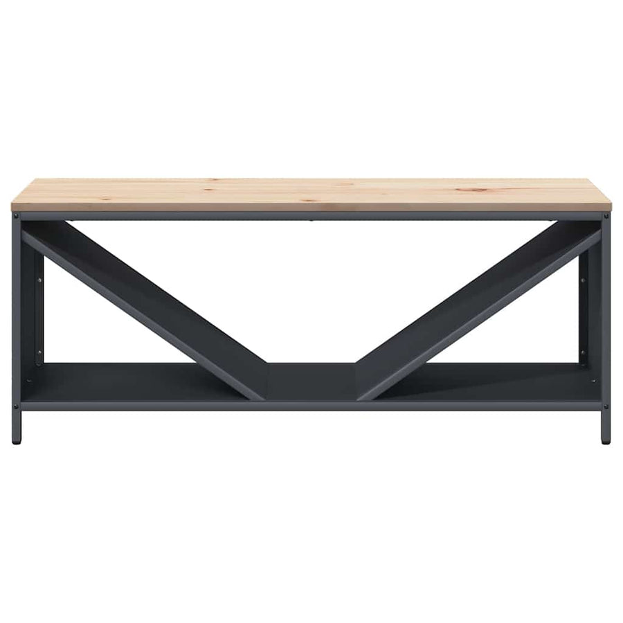 Firewood Rack with Wooden Top Anthracite 100.5x35.5x40 cm