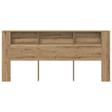 Headboard Cabinet 220 x 18.5 x 104.5 cm Engineered wood - 45-Degree Angle