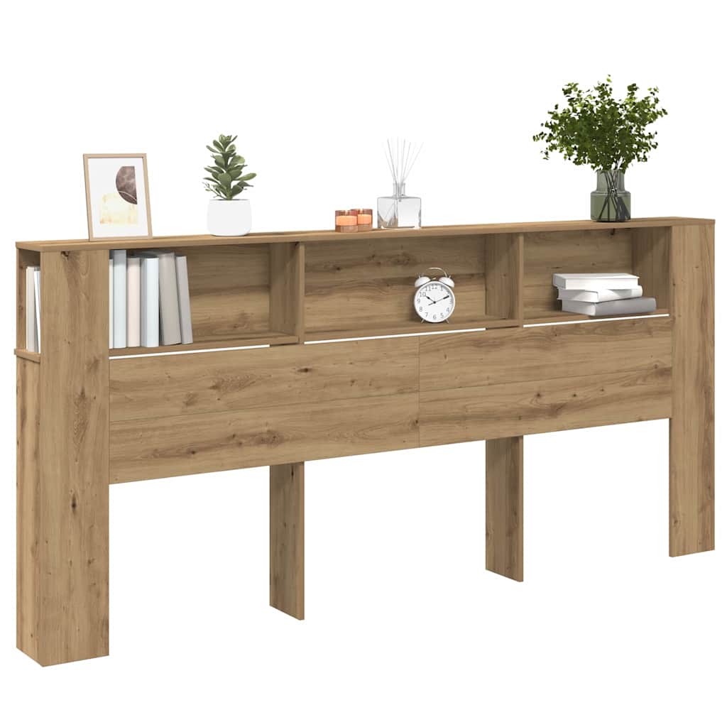 Headboard Cabinet Artisan Oak Engineered Wood