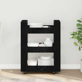 Kitchen Trolley Black oak 60 x 45 x 80 cm Engineered wood - Top-Down View