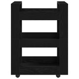 Kitchen Trolley Black oak 60 x 45 x 80 cm Engineered wood - 45-Degree Angle