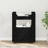 Kitchen Trolley Black oak 60 x 45 x 80 cm Engineered wood - Top-Down View