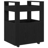 Kitchen Trolley Black oak 60 x 45 x 80 cm Engineered wood - Low Angle