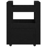 Kitchen Trolley Black oak 60 x 45 x 80 cm Engineered wood
