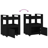 Kitchen Trolley Black oak 60 x 45 x 80 cm Engineered wood - Extra Image